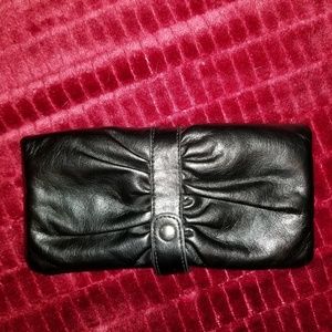 Faux Leather Wallet w/ Zipper